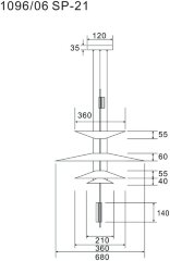 Подвесной светильник Divinare 1096/06 SP-21