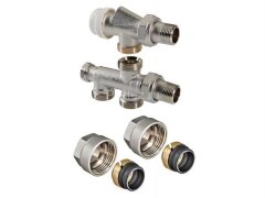 Термостатический узел нижнего подключения радиатора (комплект) 1/2"х50%х3/4"ЕК VALTEC