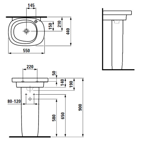 Пьедестал Laufen MIMO 76см, цвет розовый (8.1955.0.044.000.1)