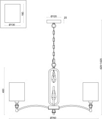 Подвесная люстра Freya FR1007PL-07BS