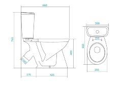 Унитаз-компакт Santek Бриз с бачком и сиденьем (1.WH30.2.138)