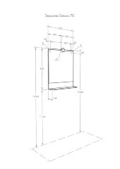Зеркало AQUATON БЕККА 70 белый дуб (1A214402BAC20)