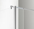Душевая перегородка Azario CHICAGO 1400х1950 прозрачное стекло 8 мм, подвижная доп.перегородка 50 см, цвет профиля серебро (AZ-NAR6321 1400)