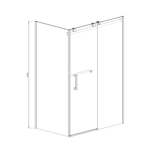 Душевое ограждение Azario VANCOUVER 1000х1200х2000 R, без поддона, прозрачное стекло 8 мм, цвет профиля серебро (AZ-NKF1131R 1000)