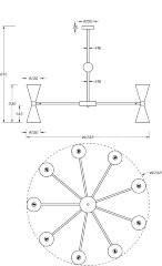 Потолочная люстра Maytoni MOD108PL-18GB