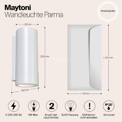 Настенный светильник Maytoni C191-WL-02-W