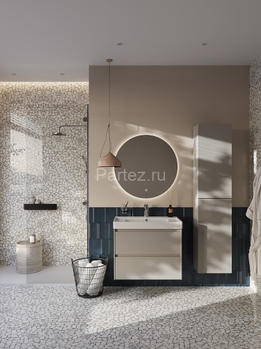 Тумба под раковину Roca Ona 800 подвесная, 2 ящика, бежево-серый матовый (A857630510)