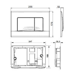 Кнопка смыва Roca ACTIVE PL 32B для ПЭК, хром глянец