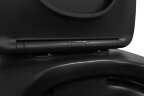 Унитаз-компакт Azario Black King 370х640х810 безободковый, с быстросъемным сиденьем микролифт, черны