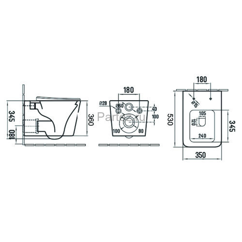 Сет AZARIO инсталляция + унитаз Nova с быстросъемным сиденьем микролифт+чёрная клавиша смыва (AZ-801
