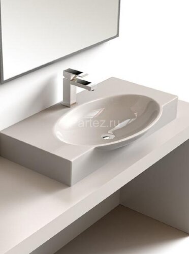 Раковина Sanita Luxe Infinity 76, белая (INF76SLWB01)