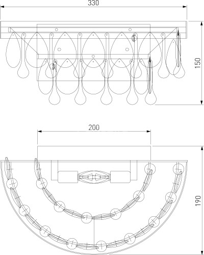 Бра Eurosvet 60165/2 латунь