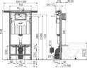 Скрытая система инсталляции Alcaplast AM102 Jadroмodul, для сухой установки, высота монтажа 1,12 м (
