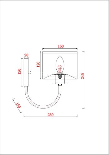 Бра Arte Lamp A4092AP-1CC