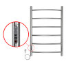 Полотенцесушитель электрический AZARIO VERONA 500/800 6 секций, диммер слева, хром (AZ04758)