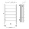 Полотенцесушитель электрический AZARIO VERONA 500/800 6 секций, диммер слева, хром (AZ04758)