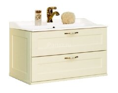 Тумба под раковину AQUATON Леон 80 подвесная, дуб бежевый (1A186301LBPR0)