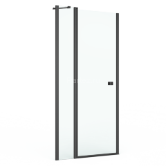 Душевая дверь Roca CAPITAL распашная 100х195, толщина полотна 6мм универсальная, цвет профиля черный