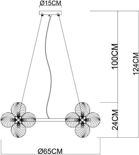 Подвесная люстра Arte Lamp A5261LM-15GO