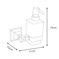 Дозатор жидкого мыла AZARIO ALTRE стеклянный, хром (AZ96012)