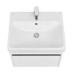 Тумба под раковину AQUATON Марти 55 подвесная, Белый/Дуб Эндгрейн (1A263201MY010)