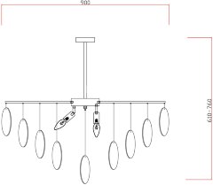 Потолочная люстра Freya FR5104PL-08BS2