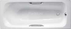 Ванна чугунная  Jacob Delafon MELANIE 160x70 см с антискользящим покрытием, с отверстием для ручек,