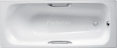 Ванна чугунная  Jacob Delafon MELANIE 160x70 см с антискользящим покрытием, с отверстием для ручек,