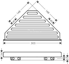 Полка для душа угловая Hansgrohe AddStoris, матовый чёрный (41741670)