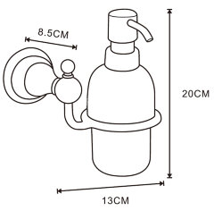 Дозатор жидкого мыла Azario ELVIA подвесной, керамический, бронза (AZ-91112Q)