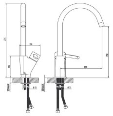 Смеситель Lemark Atlantiss LM3205C для кухни