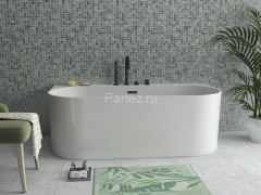 Ванна акриловая Azario BRADFORD 1800х800х580 пристенная, в комплекте с сифоном и металлической рамой