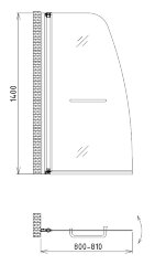 Шторка на ванну Gemy New Rockcoco S03200