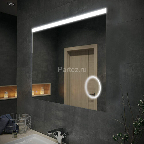 Зеркало AZARIO Grace 1000х700 с подсветкой, сенсорный выключатель с функцией диммера, увеличительное