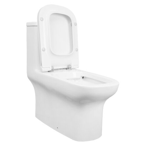 Унитаз-моноблок Creo Ceramique ONE 350х720х760 безободковый, в комплекте с быстросъемным сиденьем ми