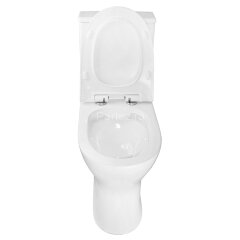 Унитаз-компакт Azario Mist 385х610х800 напольный, безободковый, с быстросъемным сиденьем микролифт (