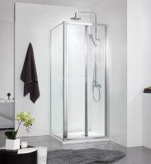 Душевое ограждение Azario TORONTO 800х800х1900, без поддона, прозрачное стекло 5 мм, цвет профиля серебро (AZ-NAA1432B)