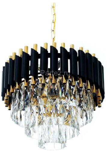 Подвесная люстра Lumina Deco LDP 6003-400 BK+F.GD