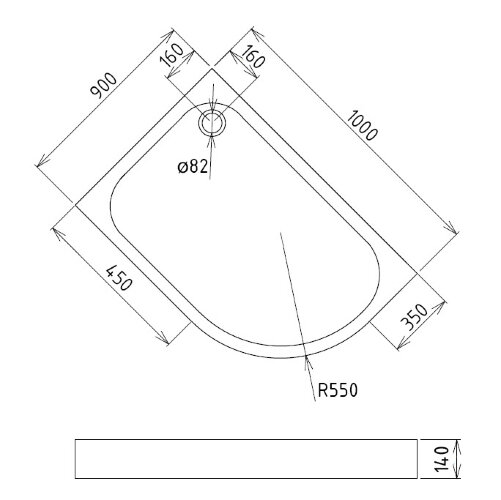 Душевой поддон Gemy ST19 L