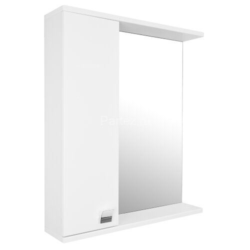 Зеркало-шкаф Loranto София 60 левый 600х700х155 без светильника, белый (CS00077140)