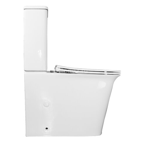 Унитаз-компакт Azario VELISE 355х625x810 напольный, безободковый в комплекте с быстросъемным сиденье