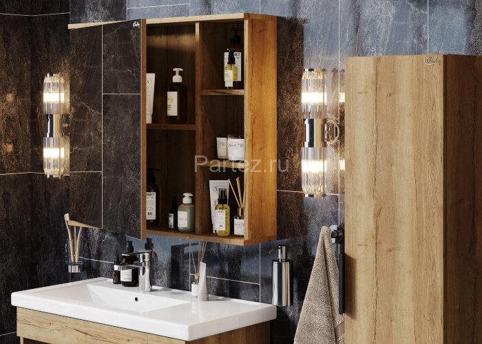 Зеркало-шкаф Onika Легран 80.00 Универсальный, Дуб галифакс (208092)