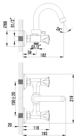 Смеситель для ванны Lemark Plus Flame LM1012C