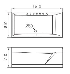 Акриловая ванна Gemy G9075 K R