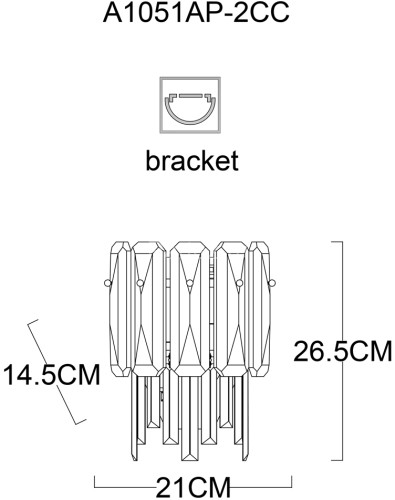 Бра Arte Lamp A1051AP-2CC