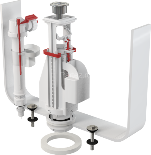 Выпускной комплект Alcaplast с двойной кнопкой, впускной механизм А17, подключение 3/8", цвет кнопки