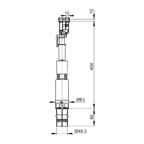 Сливной механизм Alcadrain для Slimmodul