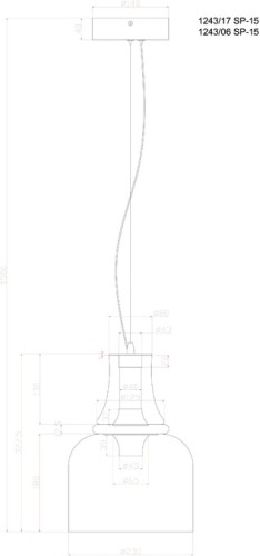 Подвесной светильник Divinare 1243/06 SP-15