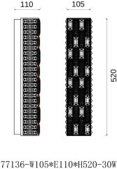 Настенный светильник Fluorite FL1051-3W
