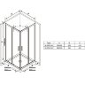 Душевой уголок Ravak Blix Slim 90x90 BLSRV2-90 профиль Хром стекло прозрачное